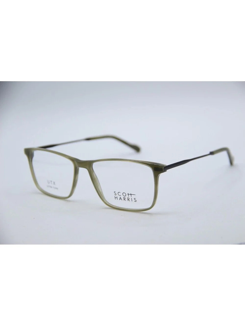 Scott Harris Shx-008 1 Green Black Authentic Eyeglasses 56-16-145